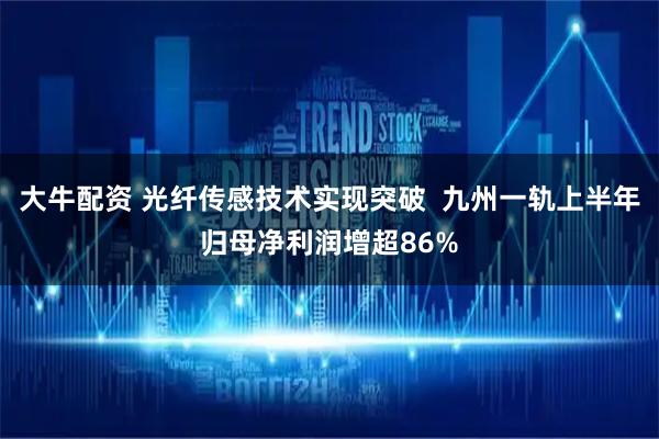 大牛配资 光纤传感技术实现突破  九州一轨上半年归母净利润增超86%