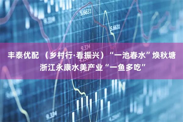 丰泰优配 （乡村行·看振兴）“一池春水”焕秋塘 浙江永康水美产业“一鱼多吃”